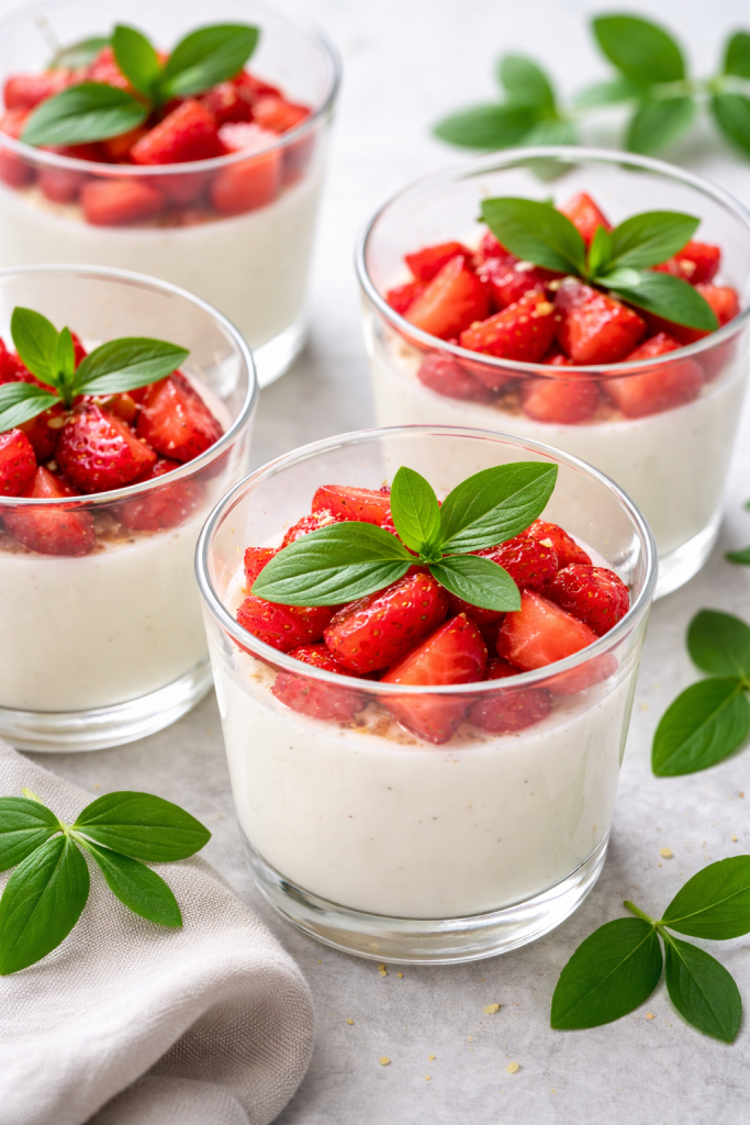 Panna cotta feuille de réglisse