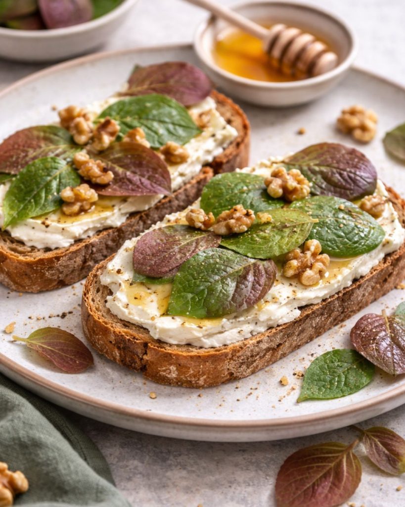 Tartine feuille de fromage